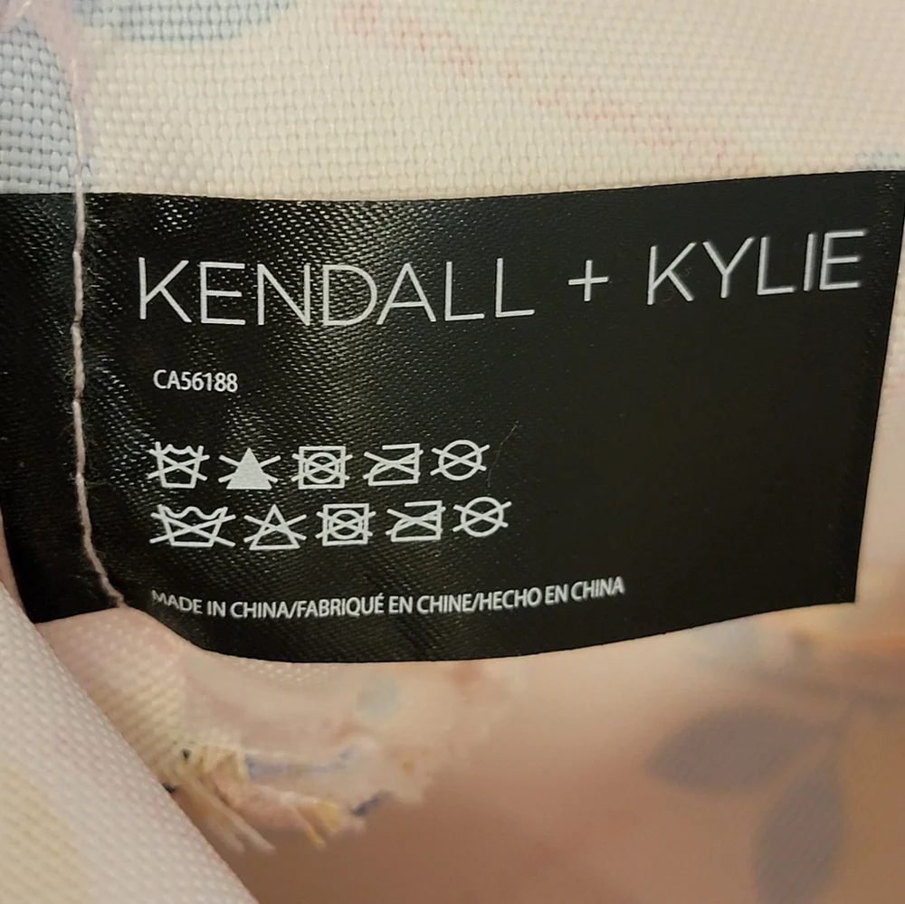 Kendall + Kylie Mini Canvas Backpack  Pink Lemon and Daisy Flowers